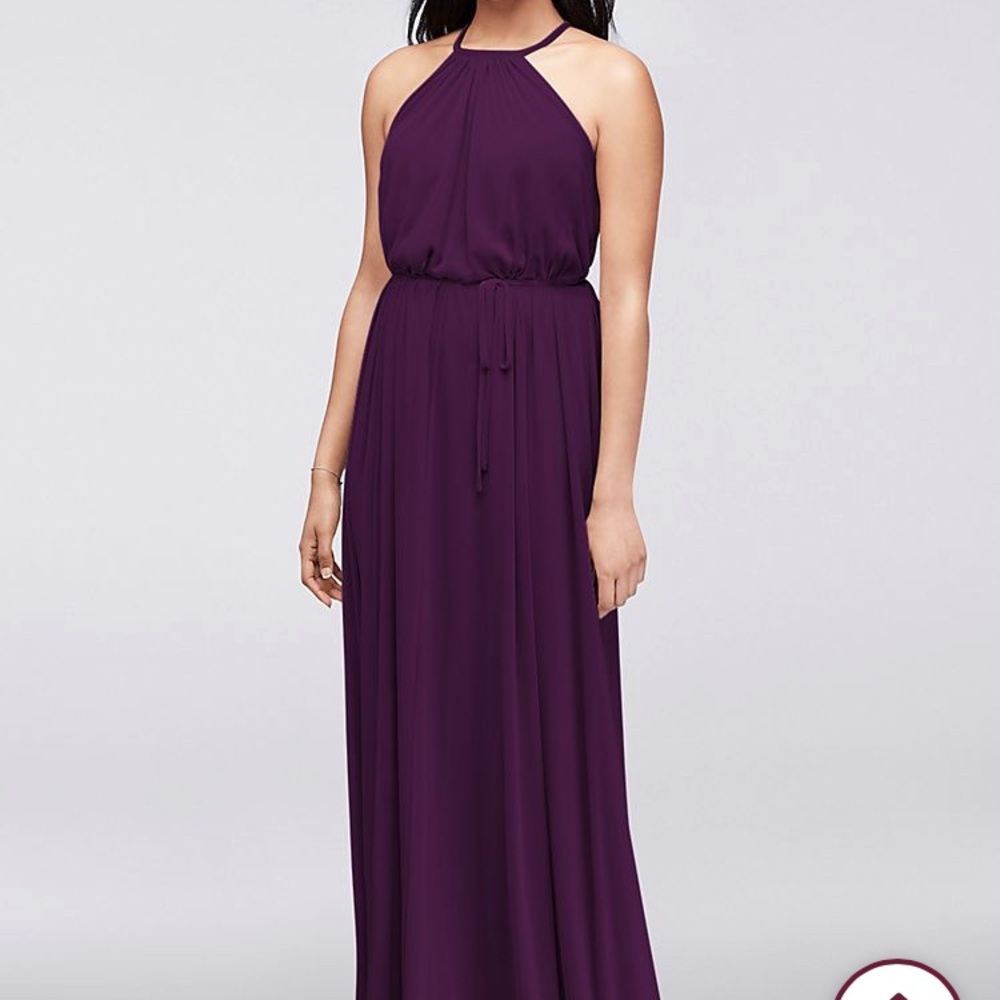 Unaltered plum Davids bridal bridesmaid/prom dress